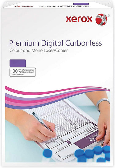 Xerox NCR 003R99105 - Papel autocopiativo para impresoras láser y fotocopiadoras (500 hojas, 2 capas, libre de carbono), color blanco y amarillo